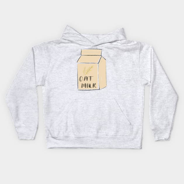 oat milk Kids Hoodie by weloveart